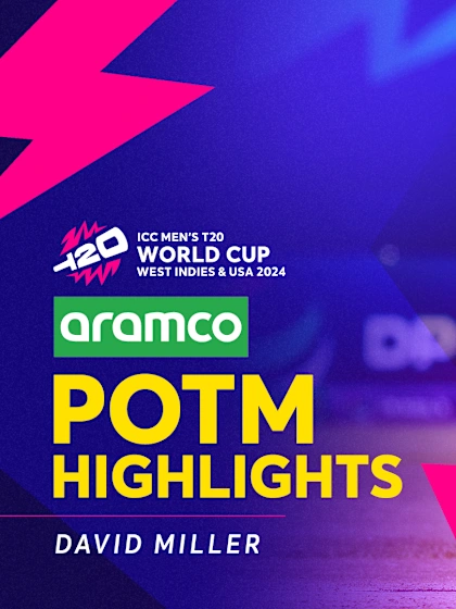Logo of David Miller stars in South Africa win | POTM Highlights | NED v SA | T20WC 2024