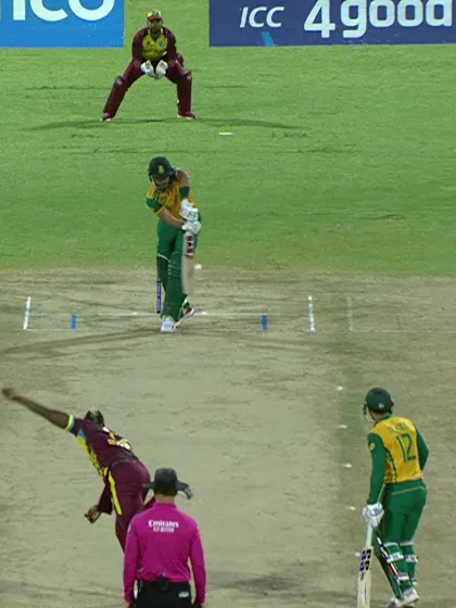 Logo of Reeza Hendricks - Wicket - West Indies vs South Africa