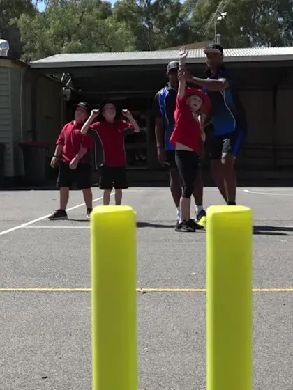 Fiji hold a coaching clinic at a local school in Bendigo during ICC WCL Qualifier, EAP
