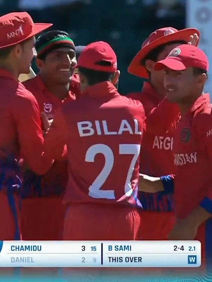 Bilal Sami cleans it up | SL v AFG | ICC U19 Men's CWC 2022