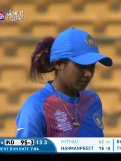 Mithali Raj Wicket Fall IND V BAN Video ICC Womens WT20 2016