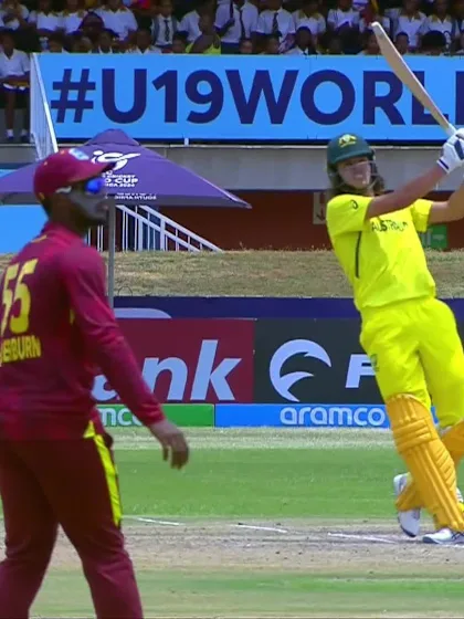 Logo of Sam Konstas with a Six vs. West Indies