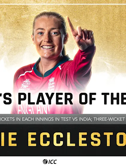 Conway and Ecclestone voted ICC Players of the Month for June