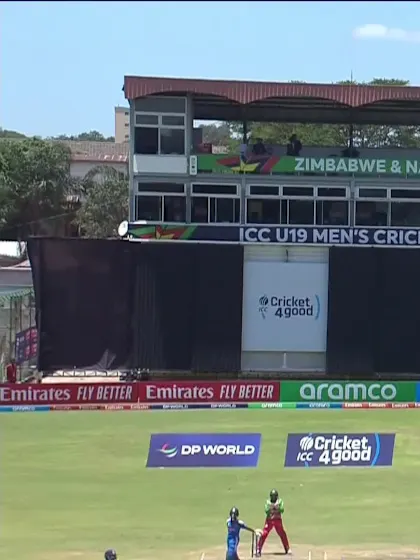 Abhigyan Kundu with a Six vs. Zimbabwe