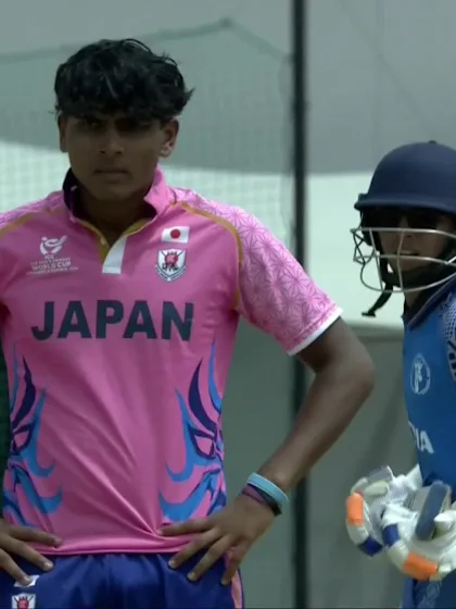 Rehan Ahtif with a Four vs. Japan