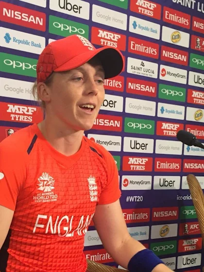 18 November - St Lucia - England captain Heather Knight post-match press conference
