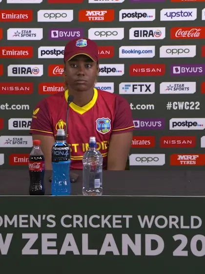 4 March - Tauranga - West Indies Player Hayley Matthews post-match press conference
