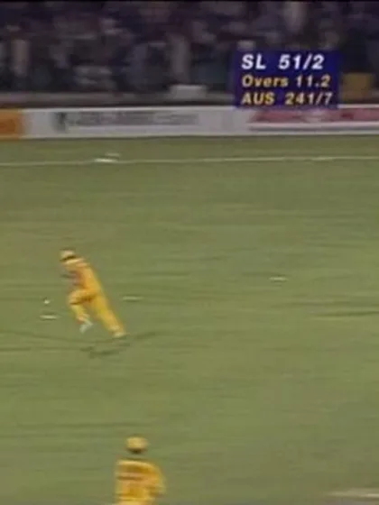 Aravinda de Silva strikes with a century to win the ICC Cricket World Cup 1996