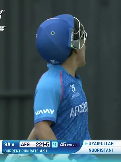 Uzairullah Niazai with a Four vs. South Africa