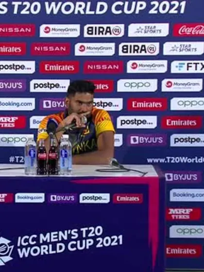 Logo of 18 October - Abu Dhabi - Sri Lanka's Bhanuka Rajapaksa post-match press conference