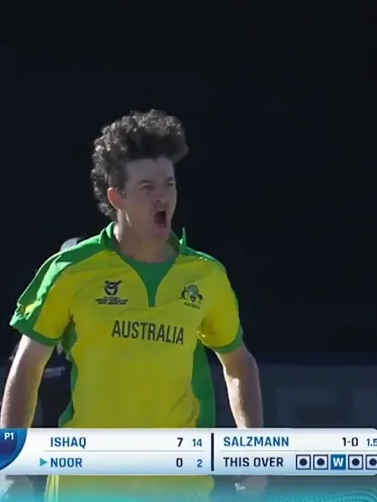 Will Salzmann strikes twice | AFG v AUS | ICC U19 Men’s CWC 2022