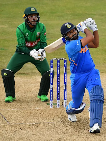 Sharma shines again with fourth World Cup century
