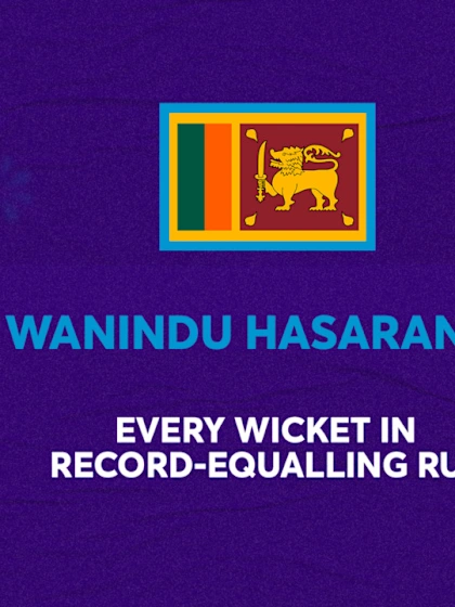 Logo of Every Hasaranga wicket in record-equalling run | CWC23 Qualifier