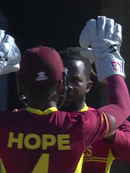 Logo of Aqib Ilyas - Wicket - West Indies vs Oman
