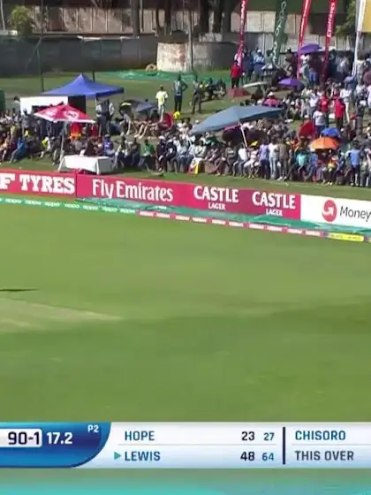 Evin Lewis' 64 v Zimbabwe at CWCQ
