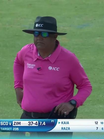 Innocent Kaia - Wicket - Zimbabwe vs Scotland