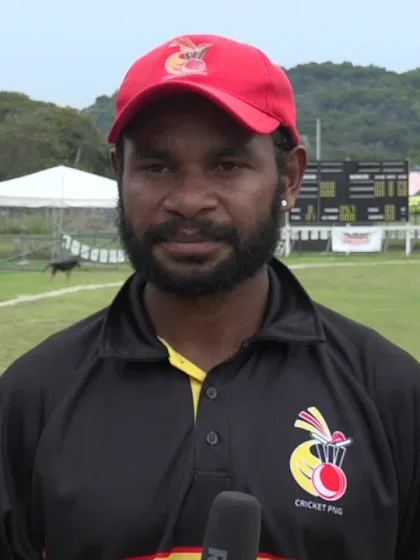 ICC Men's T20WC EAP Regional Final: Paua New Guinea v Vanuatu – PNG's Tony Ura is delighted after the win