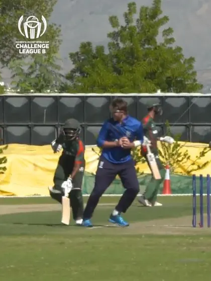 CWC Challenge League B – Oman: Italy v Kenya – Rushab Patel is run out for 27