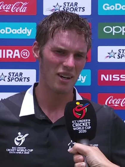 ICC U19 CWC: NZ v BAN – Flash interview with Wheeler-Greenall