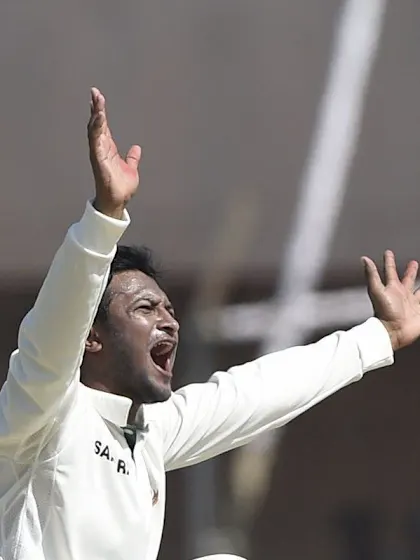 Bangladesh on top after Shakib's five-for