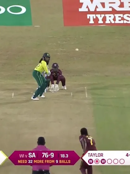 WI v SA: Tumi Sekhukhune is run out