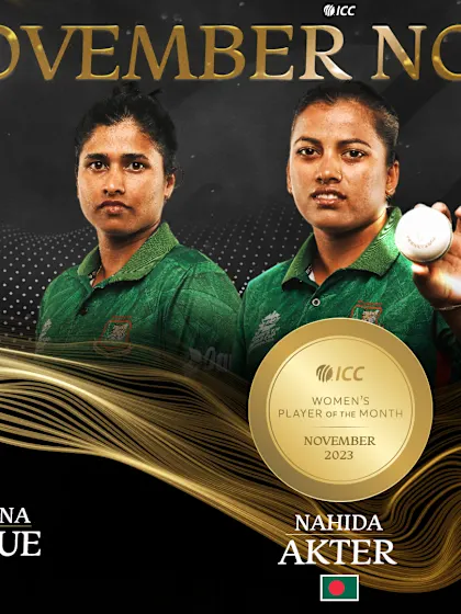 ICC Women’s Player of the Month nominees for November 2023 announced