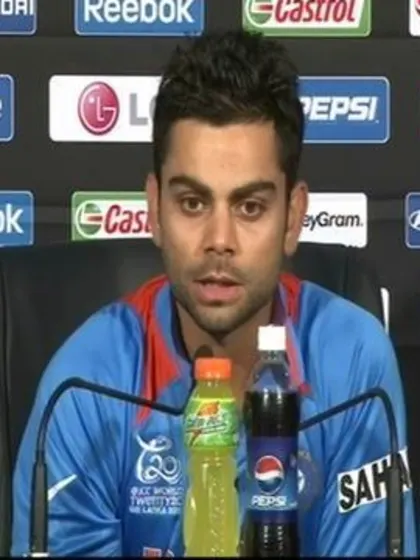 Virat Kohli on the pitch
