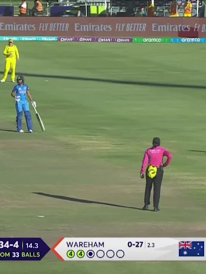 Logo of Harmanpreet Kaur - Wicket - Australia vs India