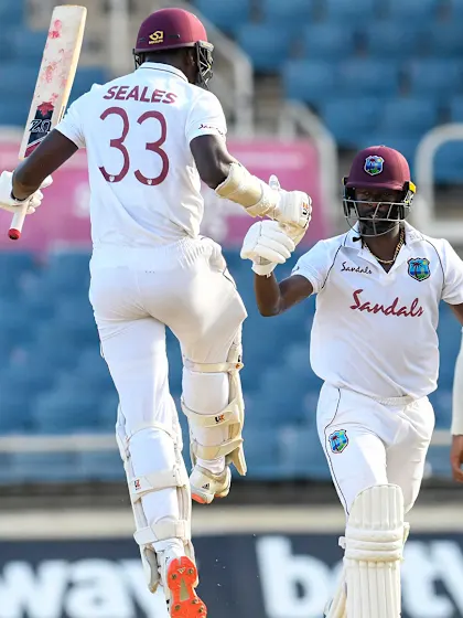 Roach and Seales inspire West Indies in last-wicket thriller