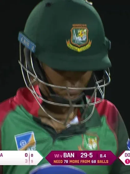 WT20 Match 3: Nigar Sultana loses her wicket against the Windies