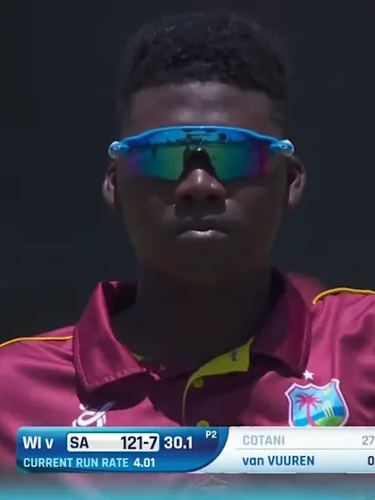 ICC U19 CWC: SA v WI – Cotani comes down the track, but is stumped