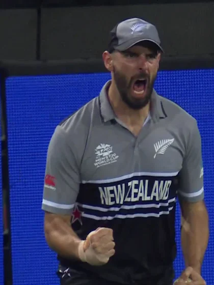 Logo of New Zealand finally break through with Babar scalp | T20WC 2022