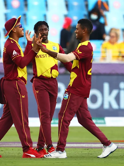 An excellent low diving catch by Hetmyer
