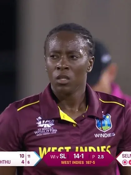 WI v SL: Hasini Perera bowled by Shakera Selman