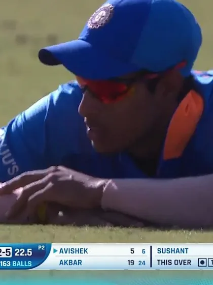 ICC U19 CWC: IND v BAN – Avishek is dropped and dismissed within two deliveries