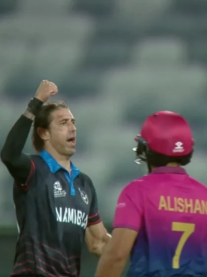 Logo of Wicket - Alishan Sharafu - Namibia v United-Arab-Emirates ICC T20WC 2022