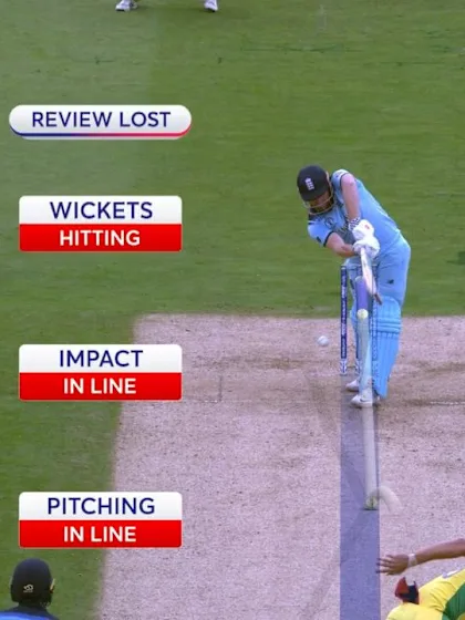Logo of CWC19 SF: Review doesn't save Bairstow from LBW 