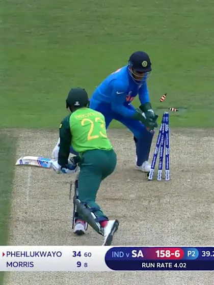 Logo of CWC19: SA v IND - Dhoni stumps Phehlukwayo