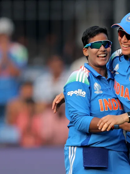 Mandhana takes diving catch to send Jones packing | CWC25