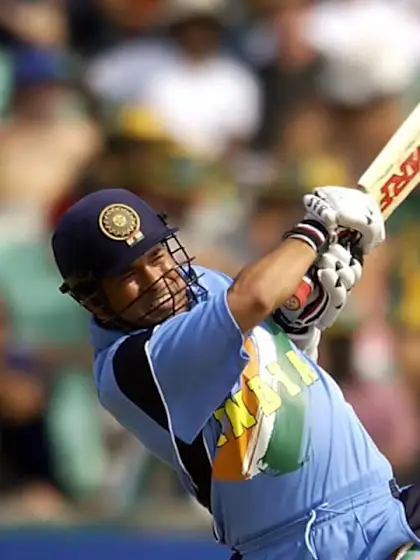 "It's in the carpark." Tendulkar launches Andy Caddick out of the ground at 2003 CWC