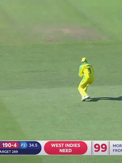 CWC19: AUS v WI - Shai Hope is caught at mid-on for 68
