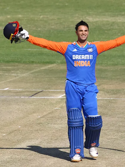 Logo of Abhishek Sharma credits blazing ton to teammate's bat