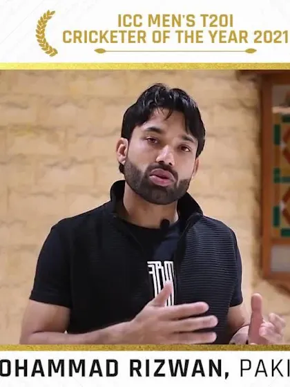 ICC Men's T20I Player of the Year 2021: Mohammad Rizwan acceptance speech