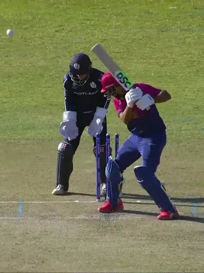 Basil Hameed - Wicket - Scotland vs UAE