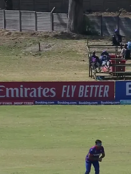 Logo of Basil Hameed - Wicket - Nepal vs UAE