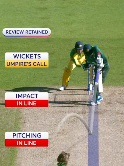 Logo of CWC19: AUS v BAN - Liton Das is pinned leg before by Zampa