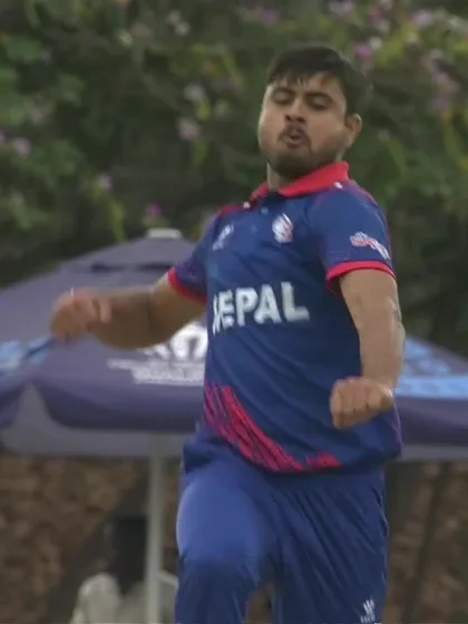 Logo of Paul Stirling - Wicket - Ireland vs Nepal