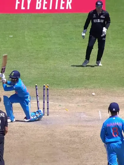 Logo of Mason Clarke with a Bowled Out vs. India