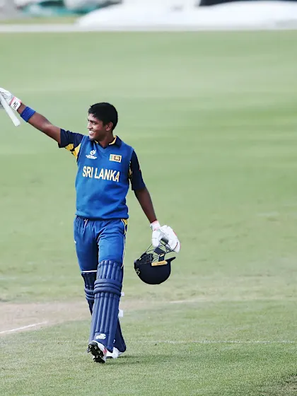 Lakshan century sees Sri Lanka home