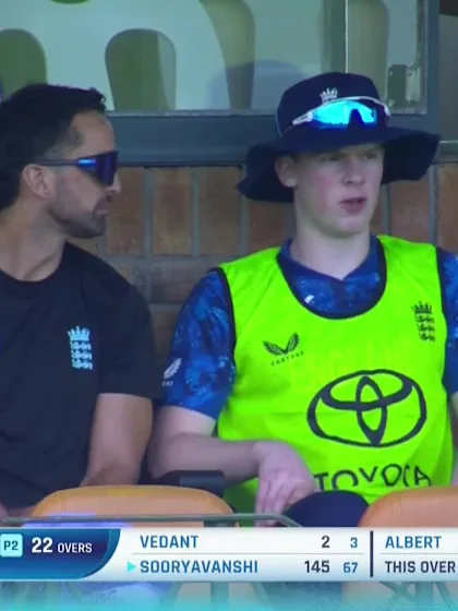 Vaibhav Sooryavanshi with a Four vs. England